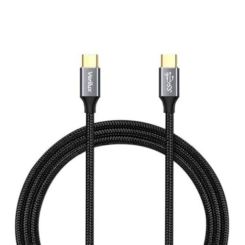 Verilux® C Type Cable Fast Charging 100W 10Ft/3m Fast Charging USB C Cable USB 3.1 Gen 2 10Gbps Data Transfer Supports 4K HD Video Output Thunderbolt 3 Compatible with MacBook Pro/Air, Hub(Black)