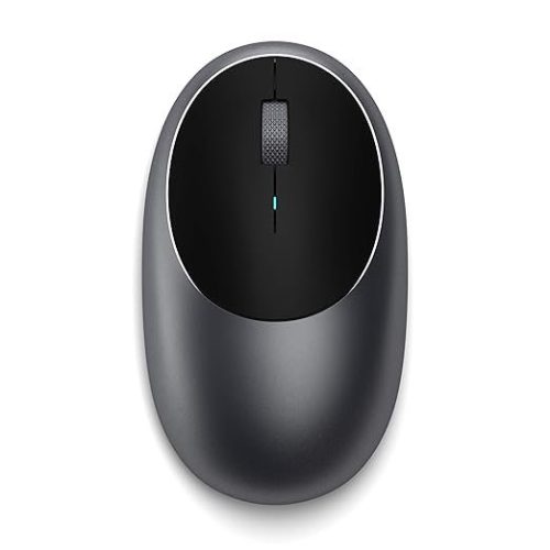 SATECHI Mouse for MacBook Pro - M1 Wireless Bluetooth Mouse with Rechargeable Type-C Port - Bluetooth Mouse for Mac, Mac Mini, iMac Pro/iMac, iPad Pro M2, iPad Pro/Air M1 M2 & More (Space Gray)