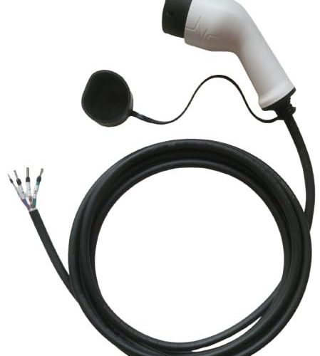 PME EV Charging Gun with Cable for EV Charger Cars and Bikes | Type 2 to Open end – 1 Phase, 16A | 5 Meter Length | Durable Connector Made in India | ARAI Certified | IP54 Waterproof