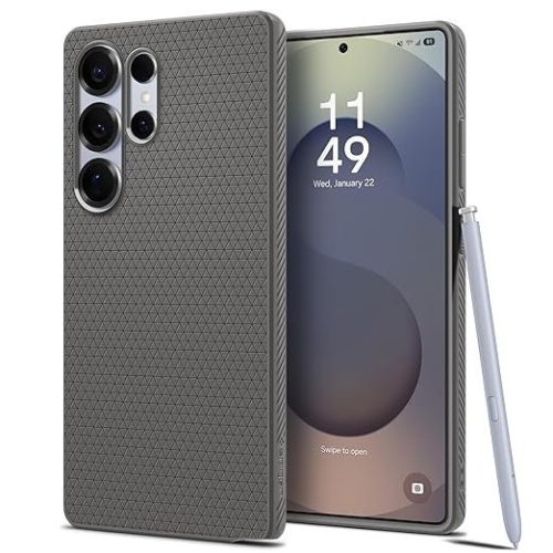 Spigen Liquid Air Back Cover Case Compatible with Samsung Galaxy S25 Ultra (TPU | Marble Gray)