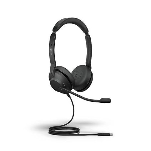 Jabra Evolve2 30 Se On Ear Wired Stereo Noise-Cancelling Headset-Features 2-Mic Call Technology & Usb-C Cable-Works With All Leading Unified Communications Platforms Such As Zoom & Google Meet-Black