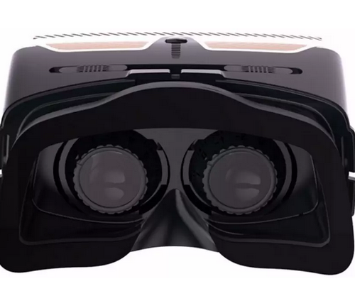 IBS PlayGlass Virtual Reality Helmet Glasses 3D Video Headset Box For 4-6" Screen  (Smart Glasses, G BLACK, GOLDEN)