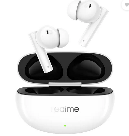 realme Buds Air 5 with 50dB ANC, 12.4mm Dynamic Bass Driver and upto 38 hours Playback Bluetooth (Arctic White, True Wireless)